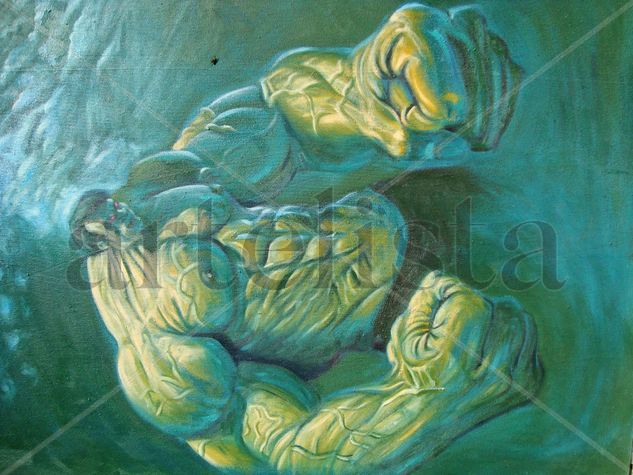 el  super hombre Oil Canvas Figure Painting