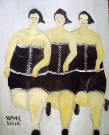 grandes damas in corsets Oil Canvas Nude Paintings