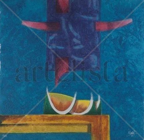 Espejo del tiempo azul