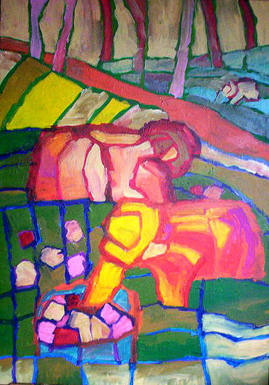 cosechando Oil Canvas