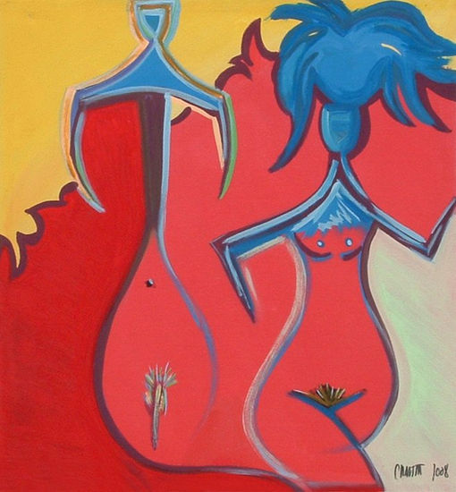 2 lOcOs Acrylic Canvas Nude Paintings