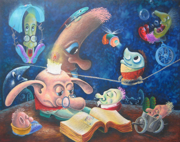 La noche tiene duendes. Oil Canvas Others