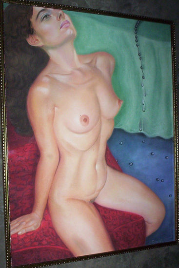 Autorretrato  II Pastel Card Nude Paintings