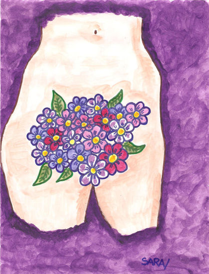 Flores de Deus Mixed media Paper Figure Painting