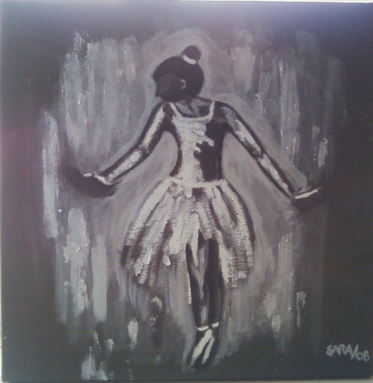 Bailarina Acrylic Textile Figure Painting