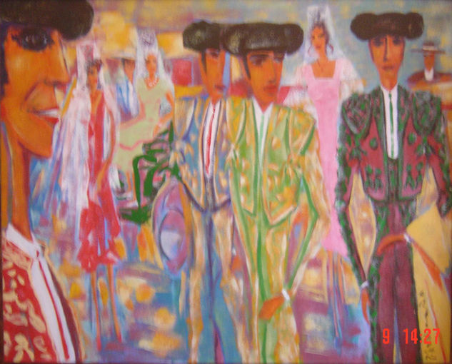 TARDE DE TOROS Acrylic Canvas Figure Painting