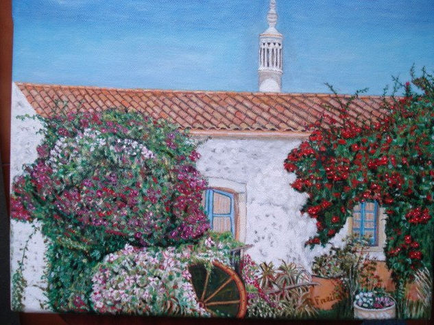 Casa de Algarve Óleo Lienzo Paisaje