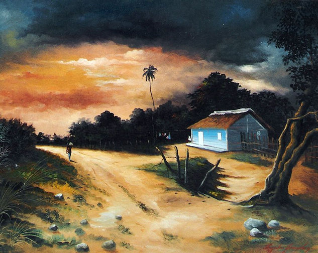 Atardecer maeño Acrylic Canvas Landscaping