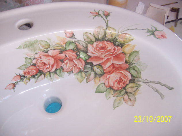 "LAVABO ROSE SALMONE (dettaglio - detail)