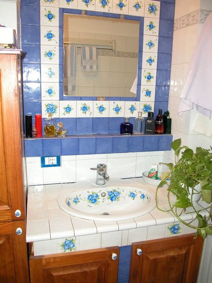 "BANO ROSES BLU"  (bagno rose blu) 