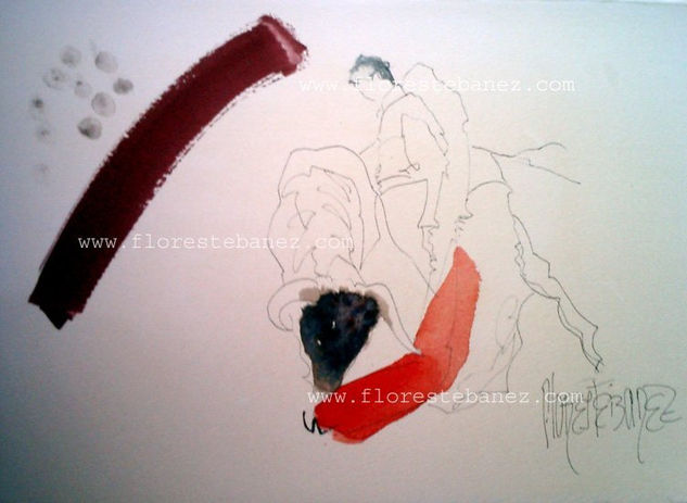 ARTE EN MOVIMIENTO Ref.207-794 Watercolour Paper Figure Painting