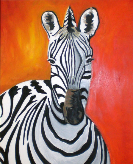 cebra macho Oil Canvas Animals