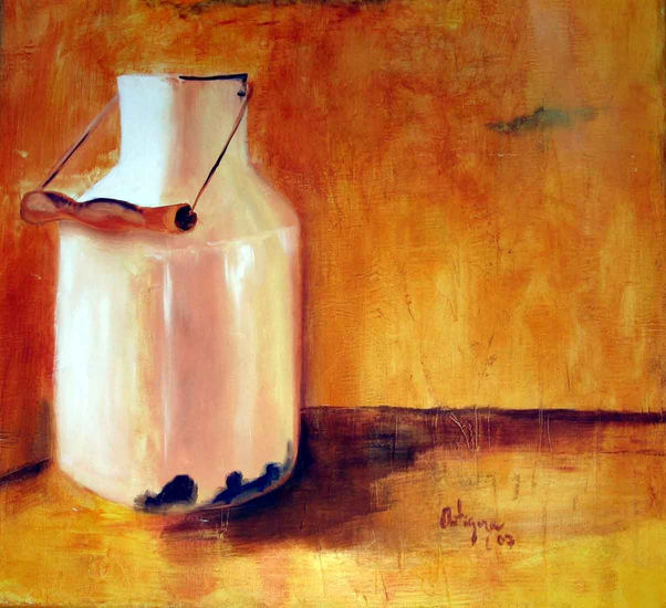 Tarro lechero Oil Canvas Still Life Paintings