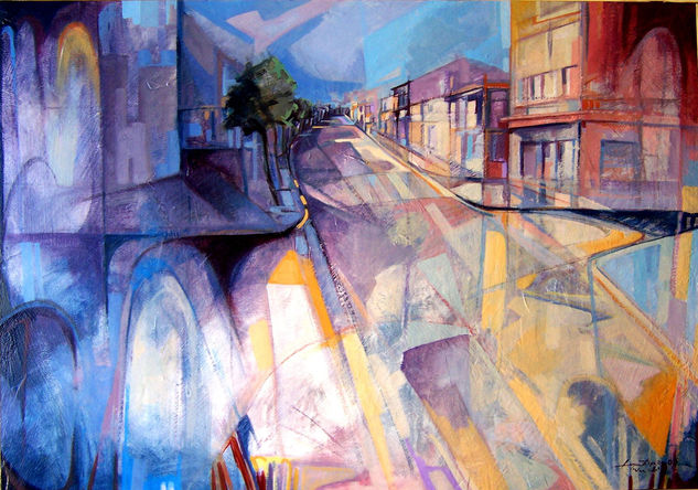 UNA CALLE DE CIJUELA Oil Canvas Landscaping