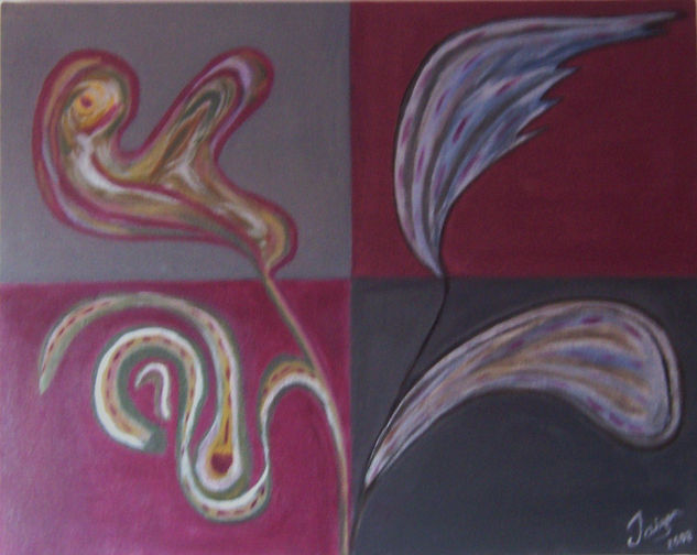 Hojas en movimiento Oil Canvas Others