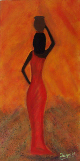 Africana II Acrylic Canvas Figure Painting