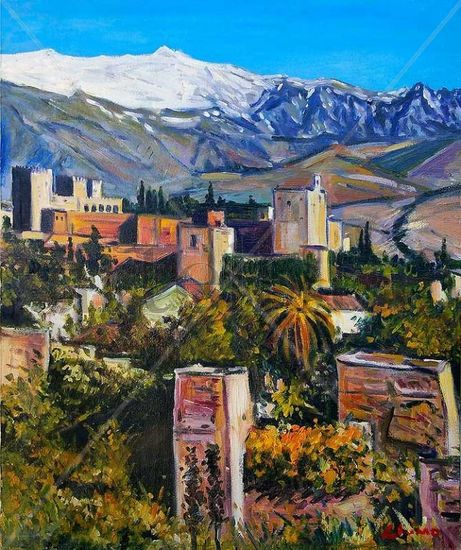 La Alhambra Oil Canvas Landscaping