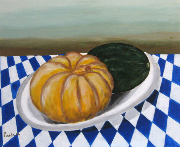 Calabaza y melón Acrylic Canvas Still Life Paintings