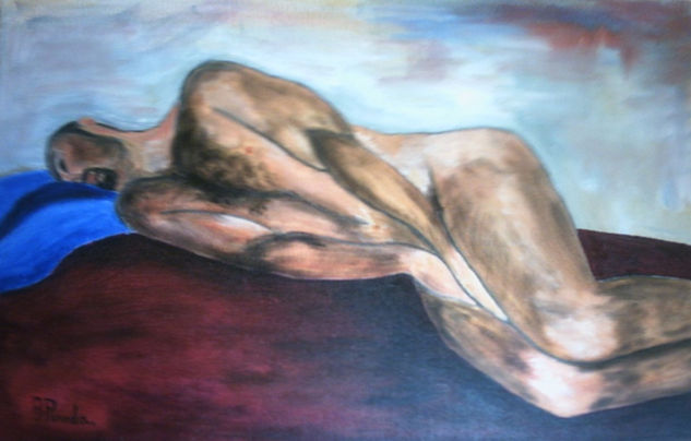 Durmiendo Acrylic Canvas Nude Paintings