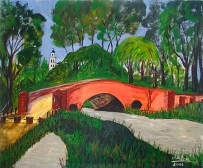 Puente Viejo Oil Canvas Landscaping