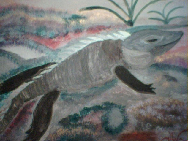 Iguana Acrylic Card