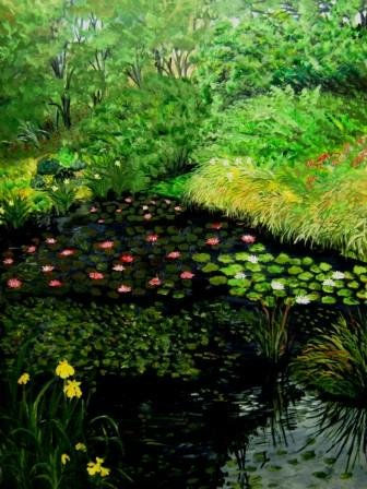 JARDIN DE LAS DELICIAS I Acrylic Canvas Landscaping