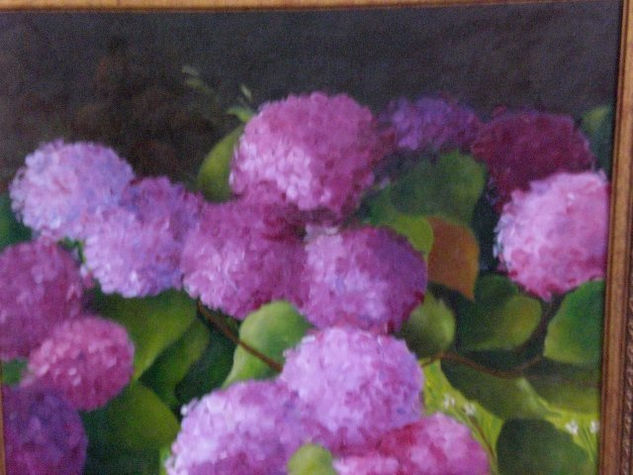 Hortensias Oil Canvas Floral Painting