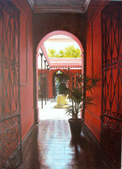 El patio de Joaquin Acrylic Canvas Landscaping