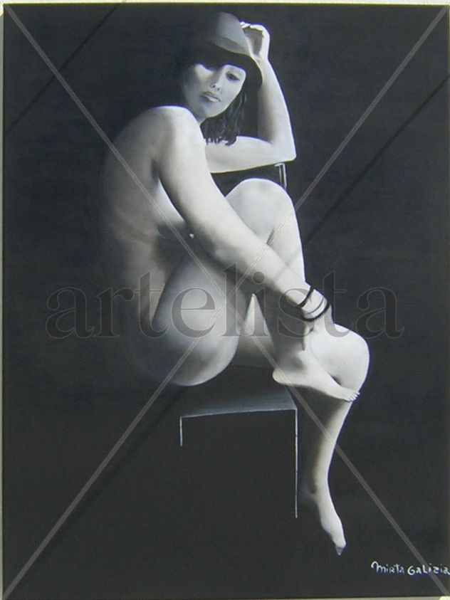 desnudo en blanco y negro