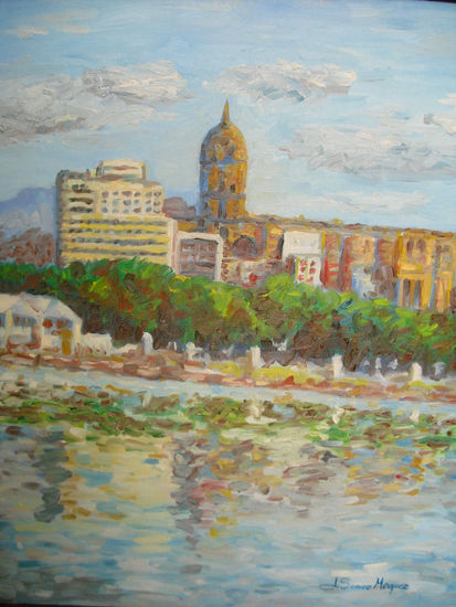 Catedral desde el mar Oil Canvas Landscaping