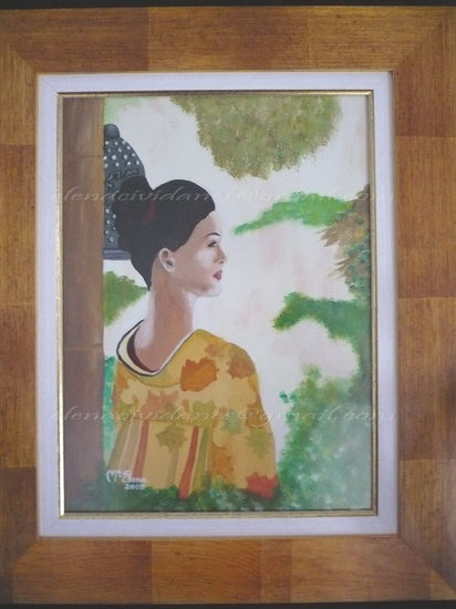 GEISHA Acrylic Panel Figure Painting