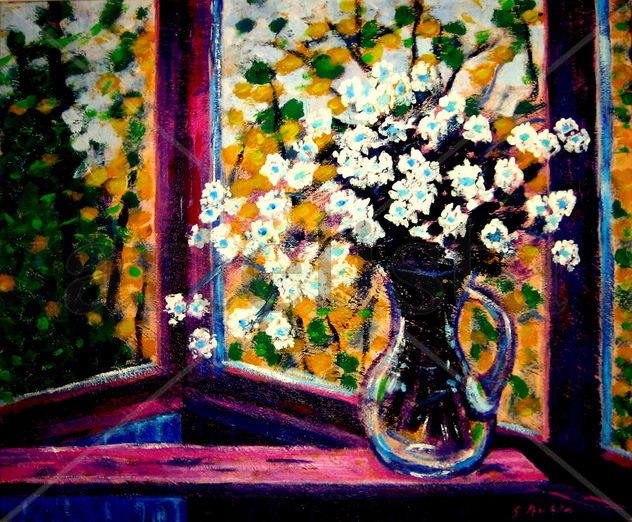 FLORES EN LA VENTANA