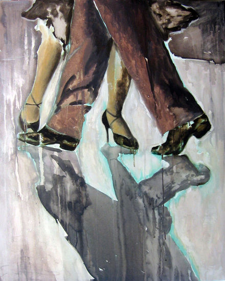 2 x 4(Tango Argentino) Media Mixta Lienzo Figura