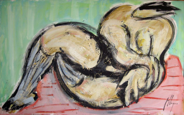 Mujer Sentada Oil Canvas Figure Painting