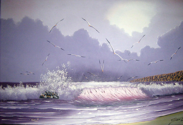 purple and sea