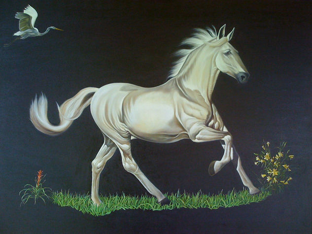 En busca del Camino Oil Canvas Animals