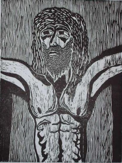 jesus Woodcut