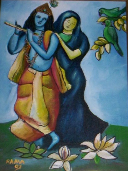 Radha -Krishna Acrylic Canvas Others