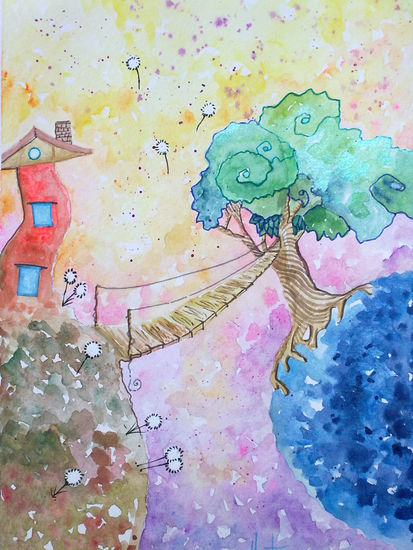 " Camino paralelo " Watercolour Paper Landscaping