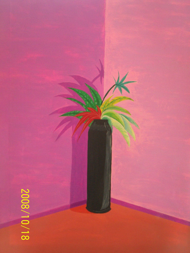 esquina con florero