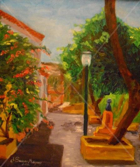 Plaza niño de los peines Oil Canvas Landscaping