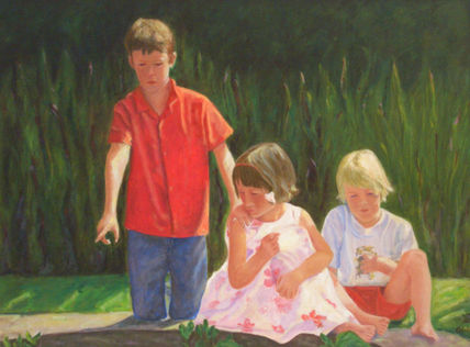 Niños en el jardín