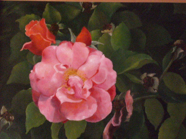 Rosa Oil Canvas Floral Painting