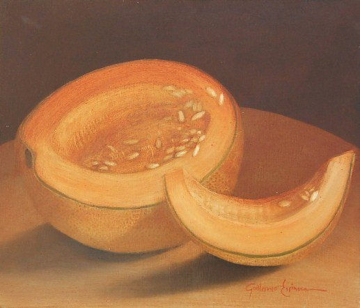 MELON Oil Textile Still Life Paintings