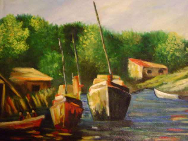 Pintura 4 Óleo Tela Marina