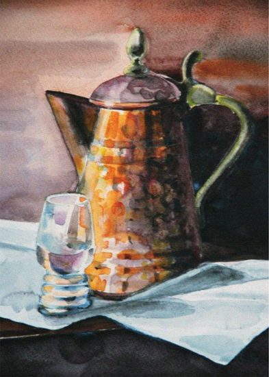 Cafetera Watercolour Paper Still Life Paintings