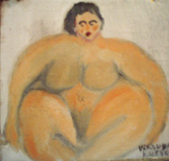 the poser (2) Oil Panel Nude Paintings