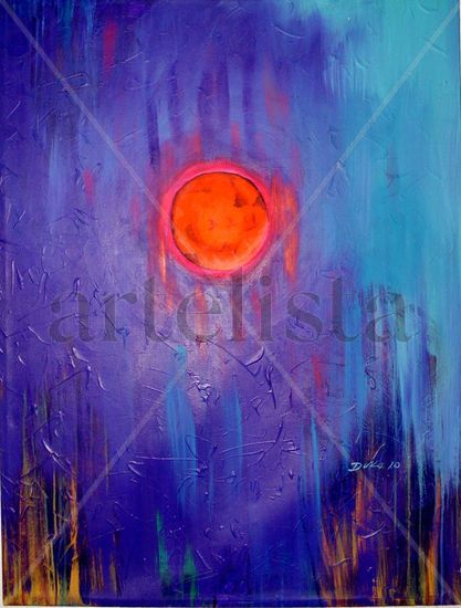 Eclipse Lunar Acrylic Canvas Landscaping