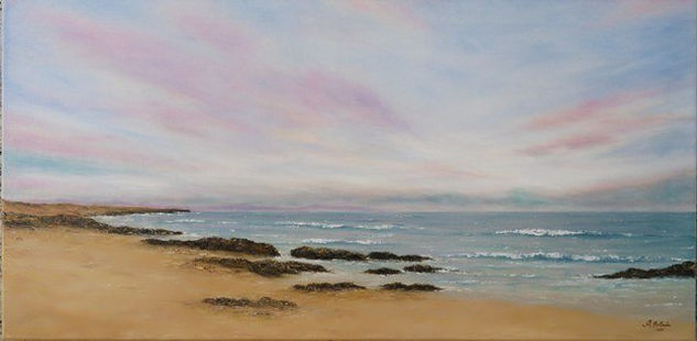 Atardecer 6 Oil Canvas Marine Painting