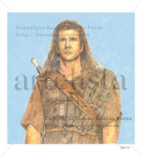 Braveheart Pencil (coloured) Paper Figure Painting